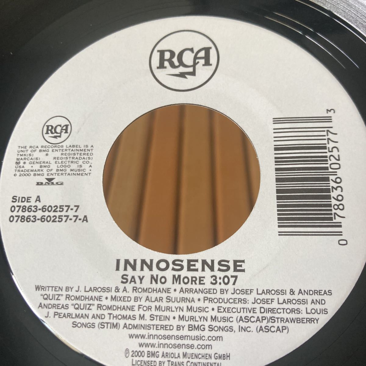INNOSENSE、say no more 、7インチ、インディロック、RCA、ギターポップ拍卖