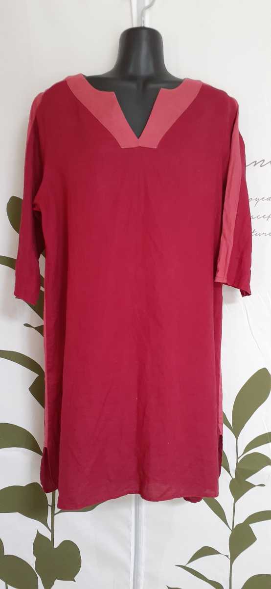 Y 4/3 LILASIC 麻ワンピース チュニック サイズ L拍卖