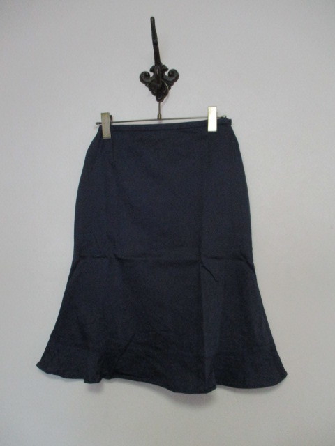 JOCOMOMOLAホコモモラ紺裾フレア膝丈タイトスカート(USED)52721)拍卖
