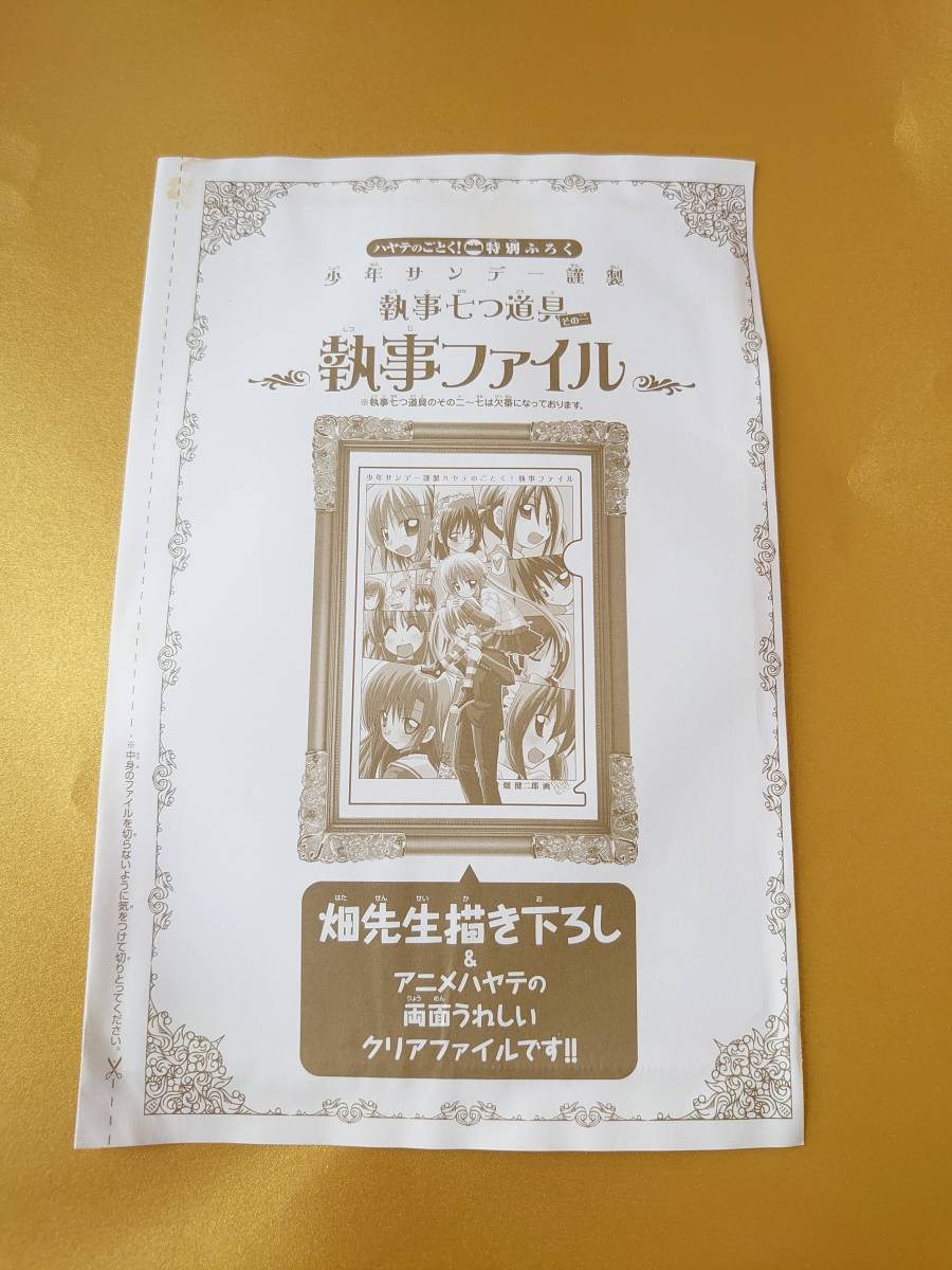 【急募!】ハヤテのごとく!特別付録 執事七つ道具 執事ファイル【少年サンデー付録】3拍卖