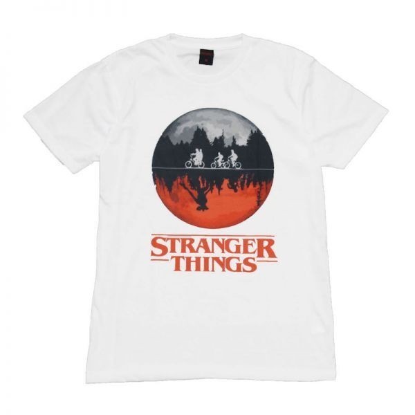 映画Tシャツ ストレンジャー・シングス 海外ドラマ 未知の世界 ストリート系 デザイン おもしろTシャツ メンズ 半袖★tsr0551-wht-s拍卖