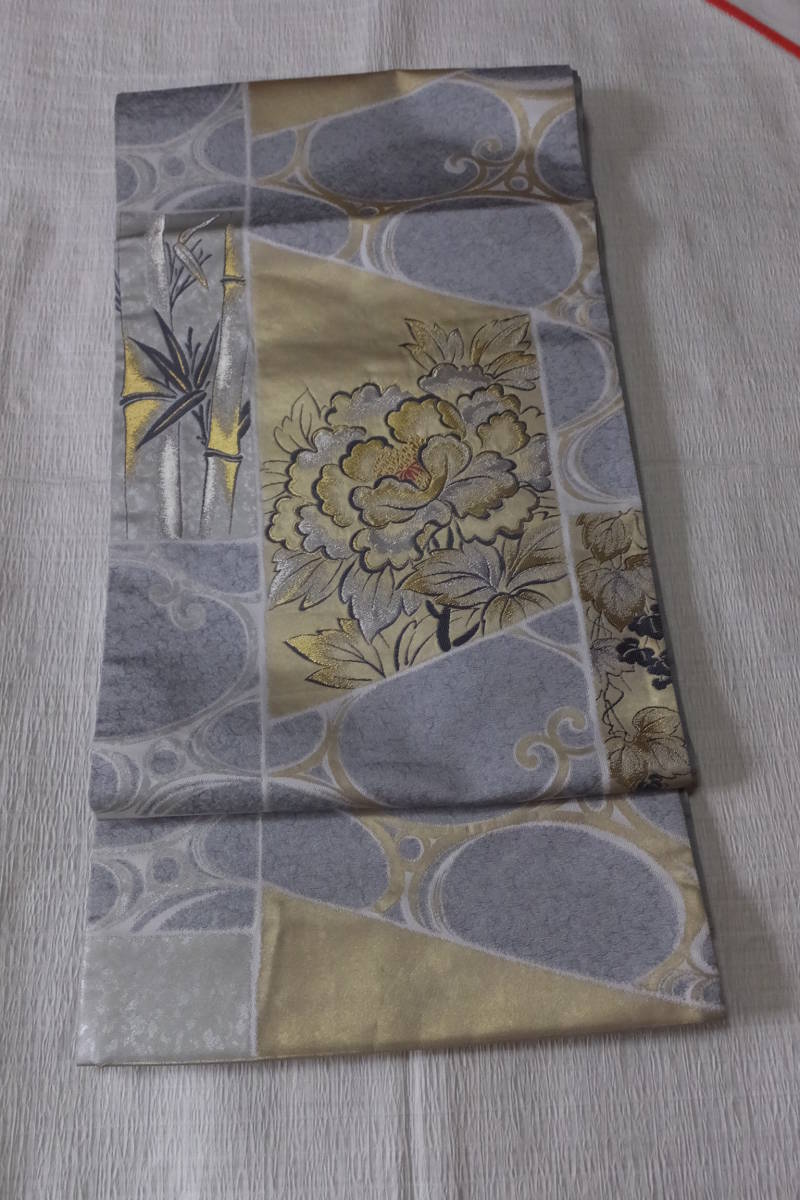 長尺 袋帯 正絹 4m40cmx31cm 美品です。拍卖