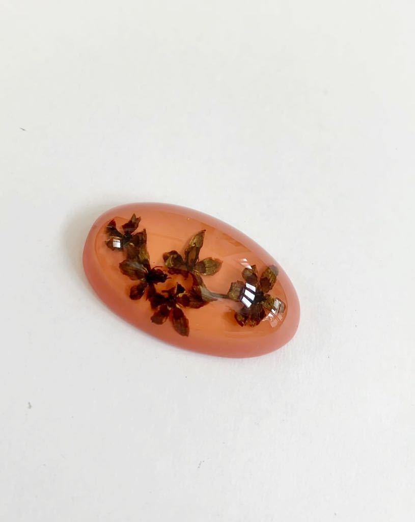 【美品】レア ヴィンテージ 水中花 サーモンピンク オーバル クラフト用 パーツドライフラワー 昭和 レトロ レジン拍卖