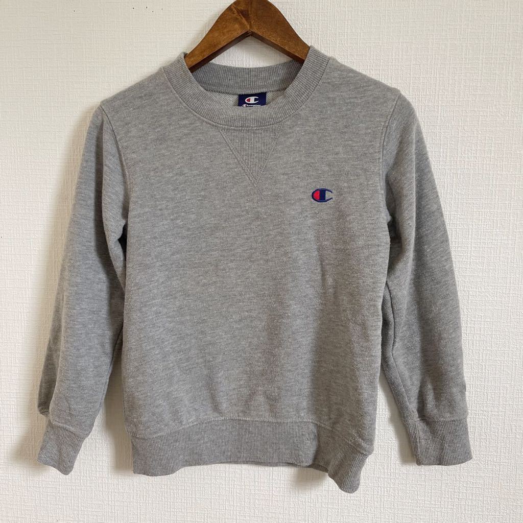 champion チャンピオン 子供 キッズ 130サイズ チャンピオンスウェット トレーナー グレー 汚れあり拍卖