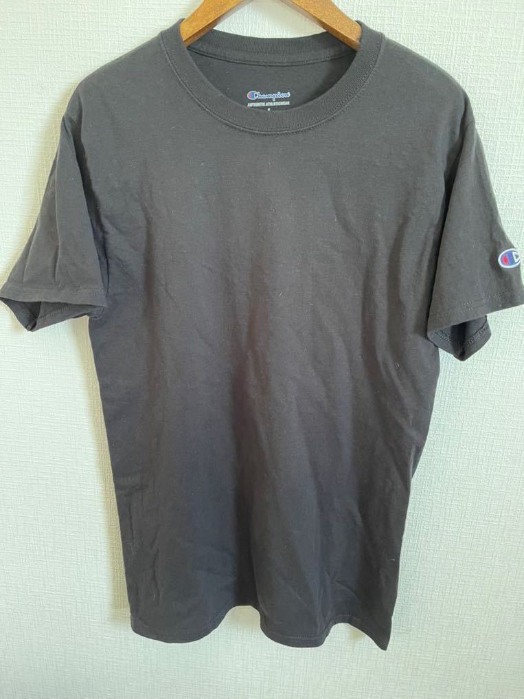 champion チャンピオン 半袖 Tシャツ 無地 ポケット Tシャツ Sサイズ 黒 コットン拍卖
