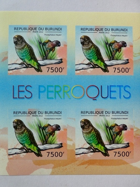 ブルンジ切手『オウム』鳥 無目打 2012 A-a拍卖