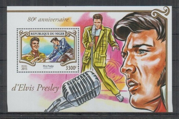 ニジェール切手『エルビス・プレスリー』2015(生誕80周年)拍卖