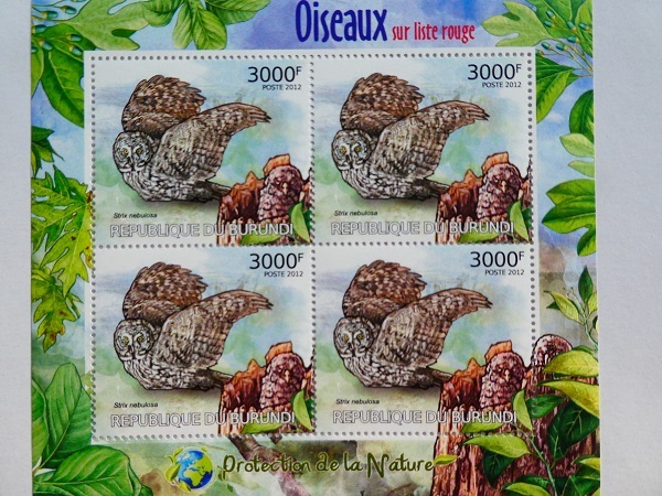 ブルンジ切手『鳥』2012 A-d拍卖