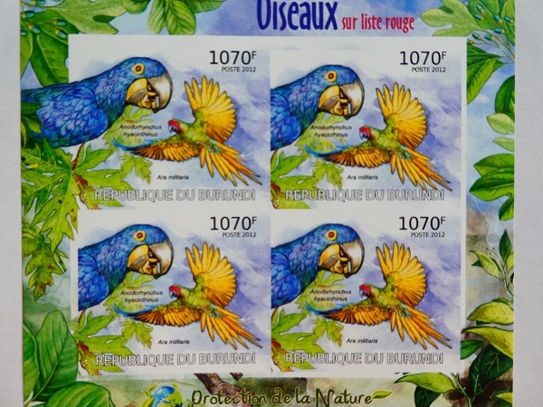 ブルンジ切手『鳥』無目打 2012 A-c拍卖