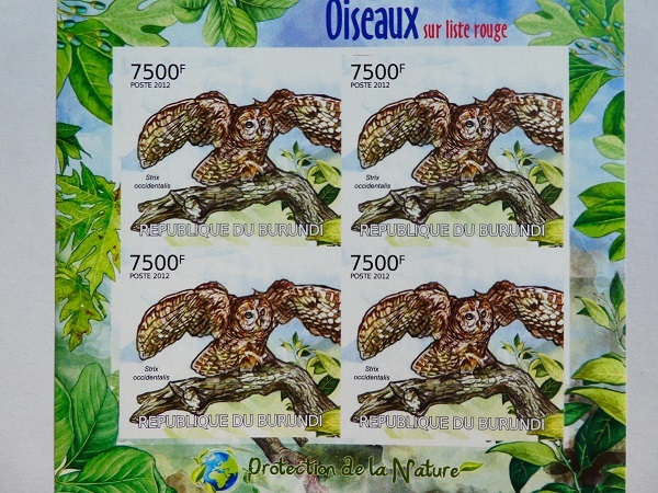 ブルンジ切手『鳥』無目打 2012 A-b拍卖