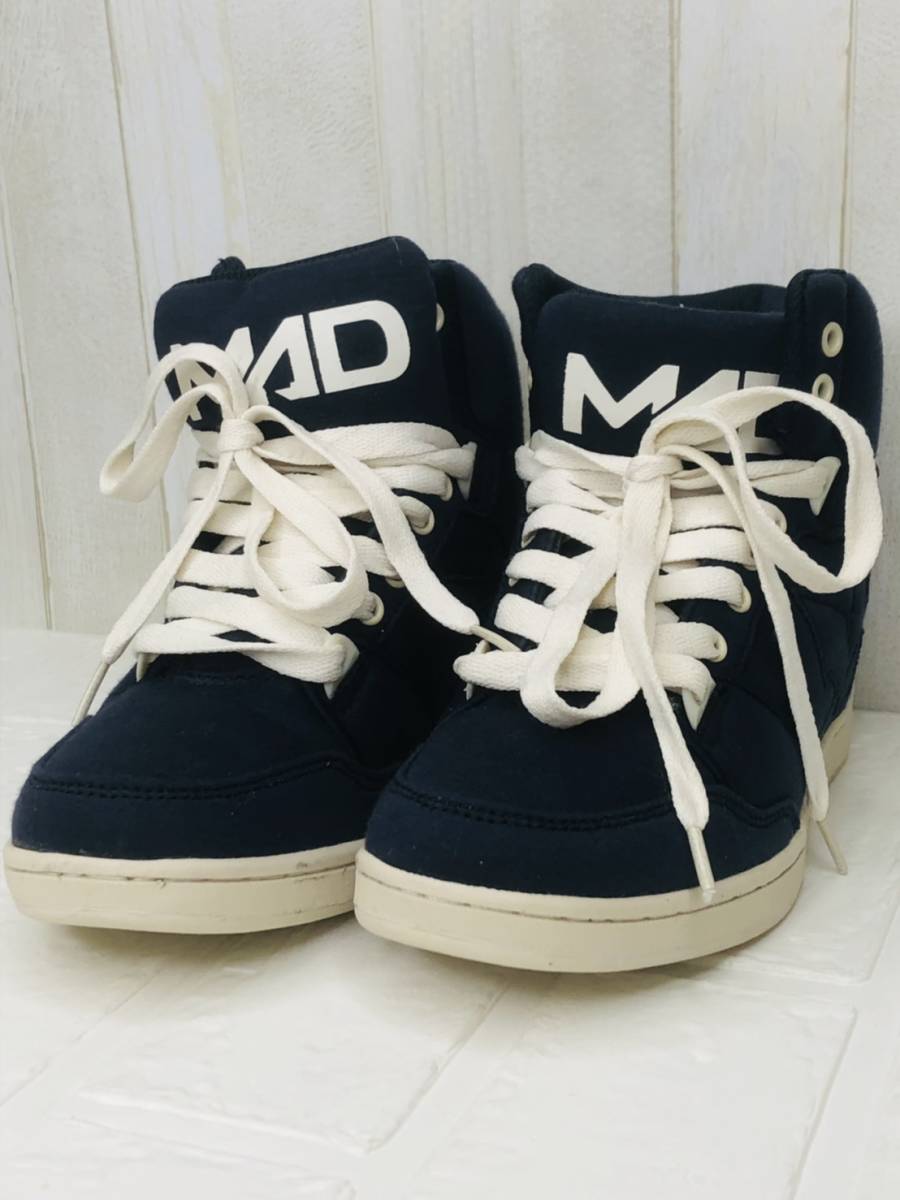 MAD FOOT★マッドフット★1370★MAD ROLL★インヒール スニーカー★サイズ23.5cm拍卖