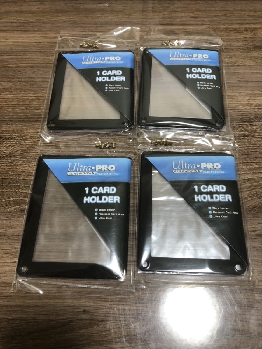 送料無料 ウルトラプロ 1枚用ブラックフレーム スクリューダウン Ultrapro 1フレーム 黒枠 Screwdown 匿名配送 ヤフネコ ネコポス 4個拍卖