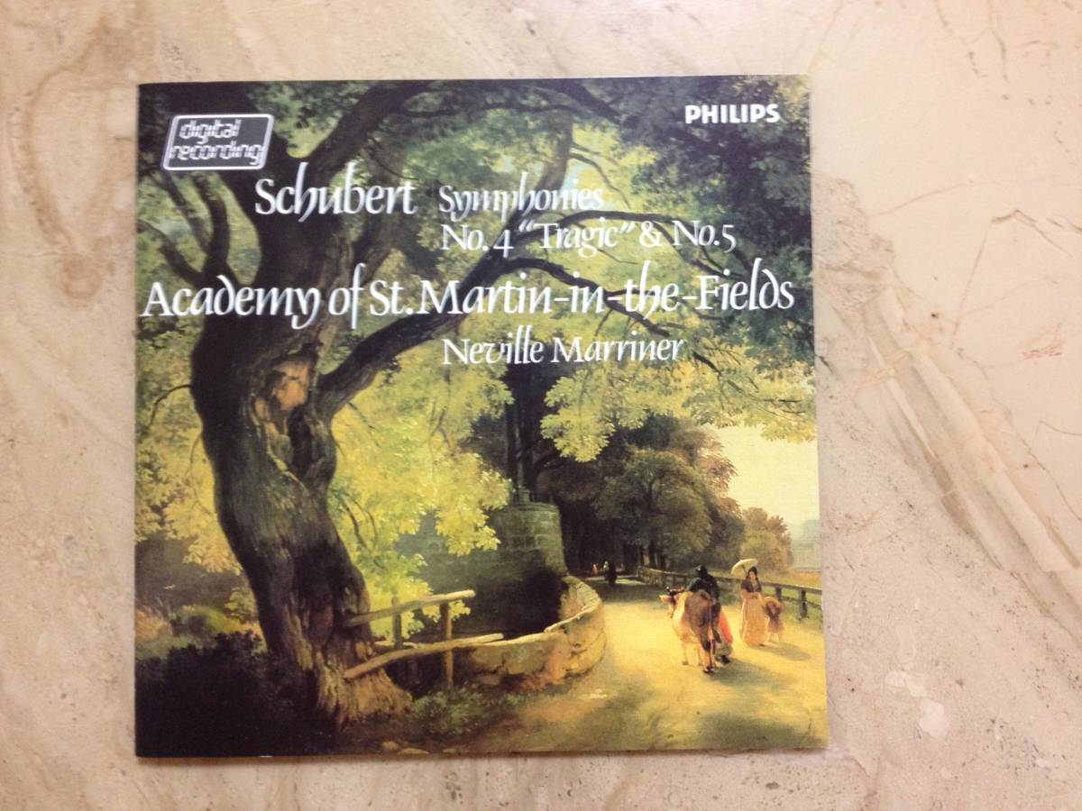 初期盤(青レーベル)マリナー&ASMF シューベルト交響曲第4番 ハ短調 「悲劇的」 第5番*CPA94-92拍卖