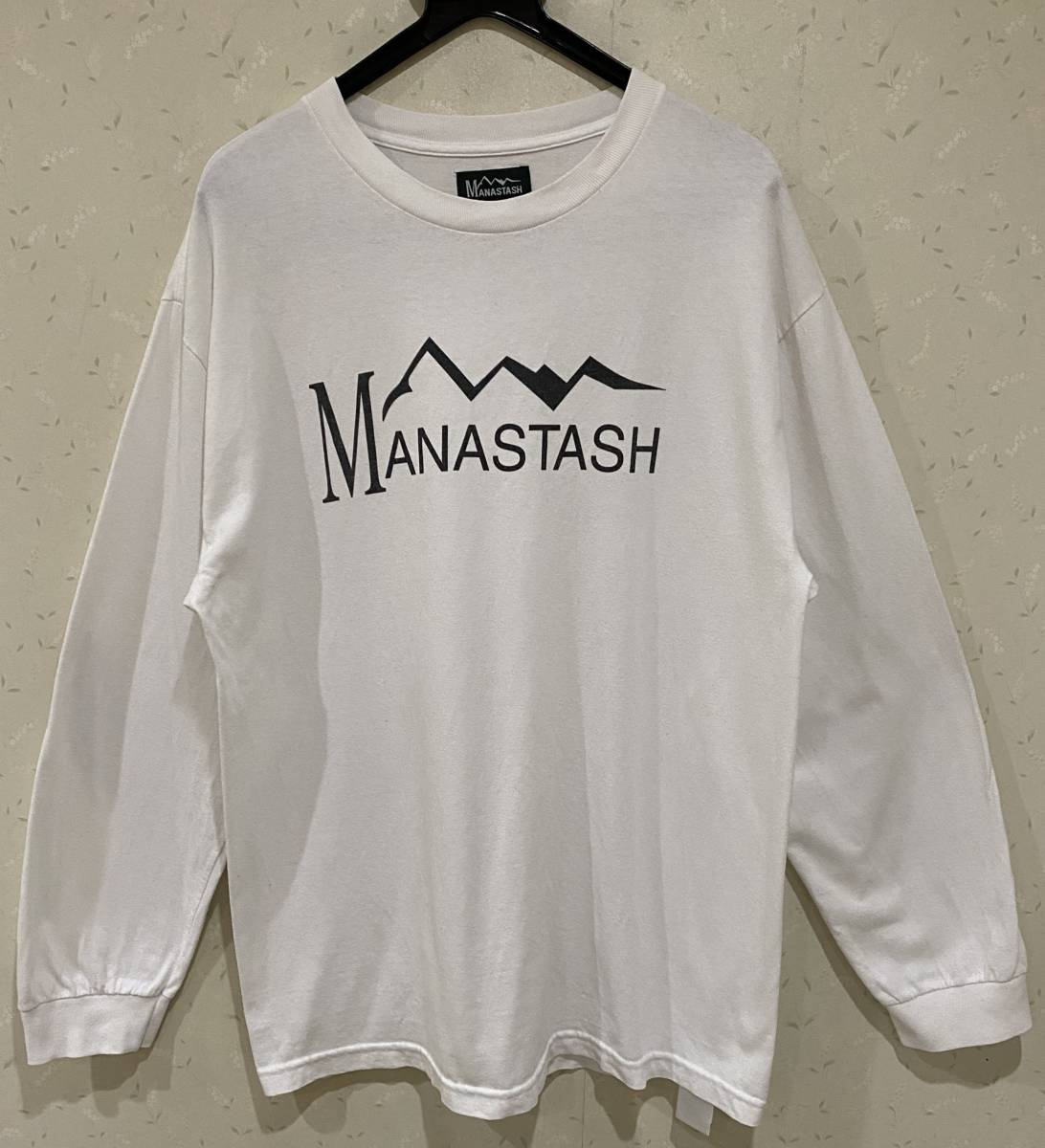 *マナスタッシュ MANASTASH ロゴ 長袖Tシャツ トップス L          BJBA.F拍卖