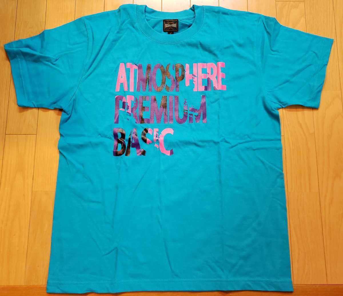 未使用 ATMOS PHERE 水色 Tシャツ タグ付き PREMIUM BASIC アトモス プレミアムベーシック Lサイズ拍卖