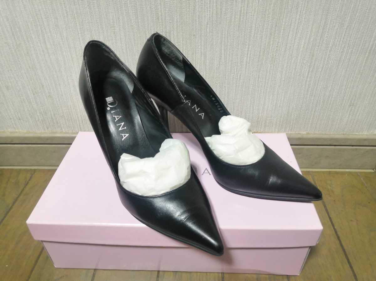 美品 ダイアナ ピンヒール 美脚ハイヒール ブラック 拍卖
