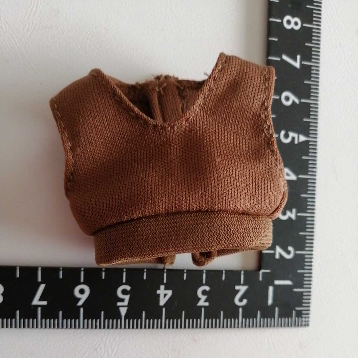 1r513 ドール用 茶色 ブラウン おへそ出ます☆ トップス ノースリーブ ピュアニーモ リカちゃん ブライス ジェニー momoko 1/6ドール 拍卖