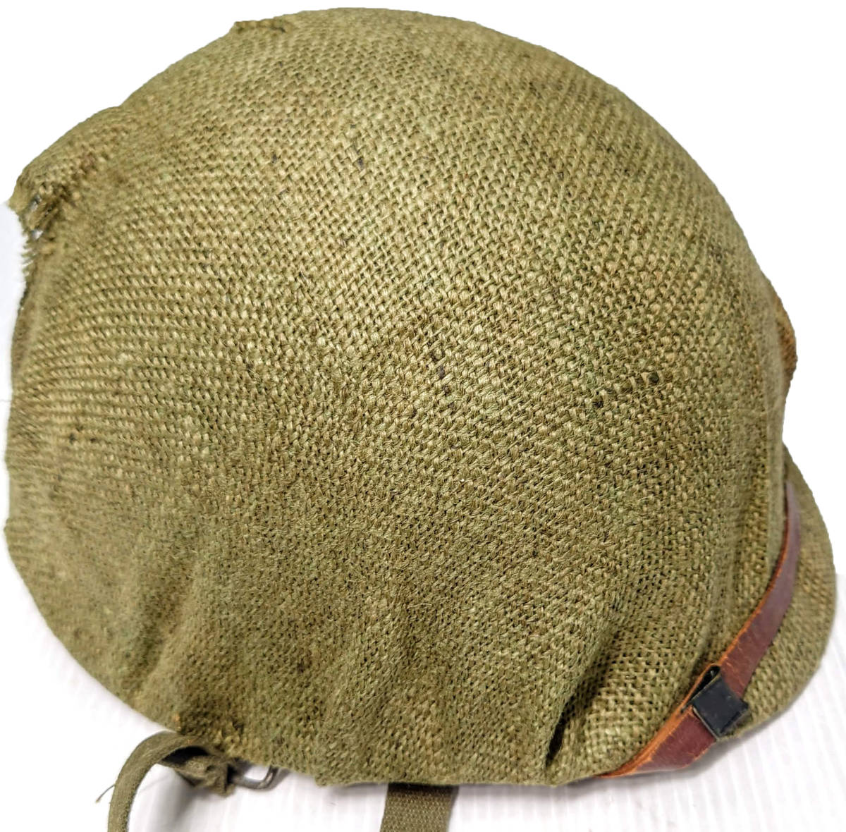 米軍 朝鮮戦争 KOREA WAR M-1ヘルメット バーラップ カバー ローカルメイド サンドバック(土嚢袋)拍卖