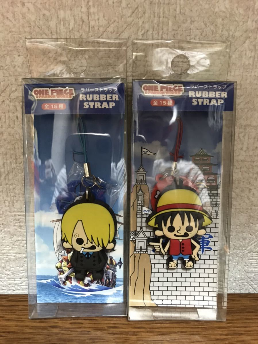 新品未使用 ONE PIECE(ワンピース) 【パンソンワークス ラバーストラップ(ラバスト) ルフィ サンジ 2種セット】 送料180.円拍卖