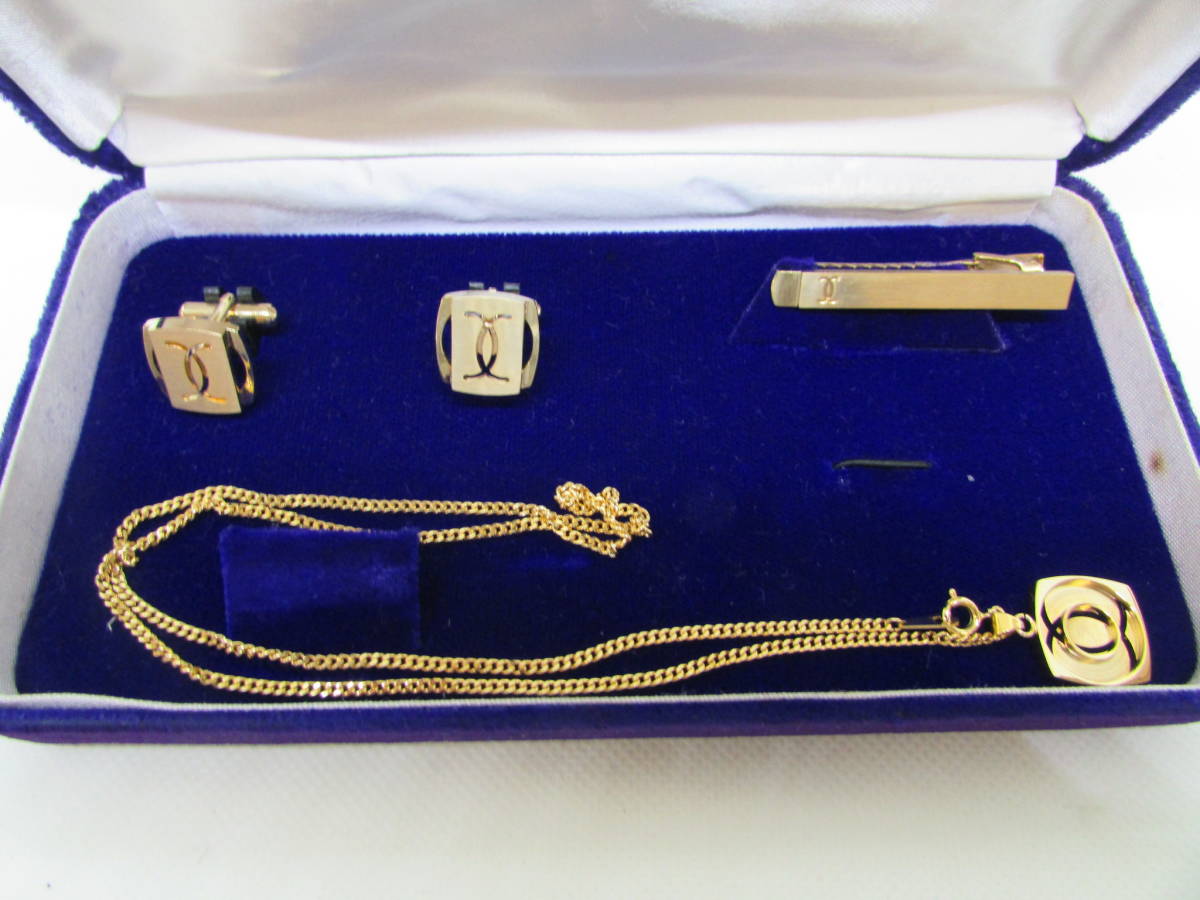 【送料無料】タイピン カフス ネックレス セット (K903)拍卖