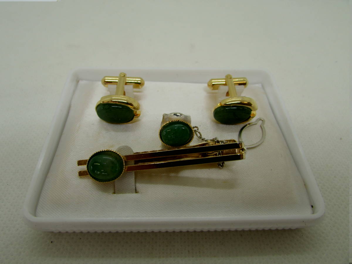【送料無料】カフス、タイピン セット (K904)拍卖