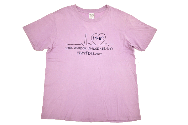 Y-1825★送料無料★NHC HIGH SCHOOL DANCE×BEAUTY FESTIVAL 2019年 高校 ダンスフェスティバル★ヘアメイクカレッジ 半袖 T-シャツ L拍卖