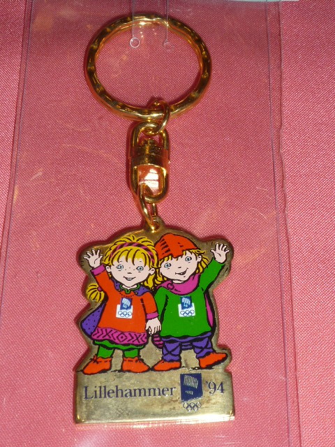激レア!1994年 リレハンメルオリンピック キャラクター ハーコン&クリスティン キーホルダー ☆拍卖