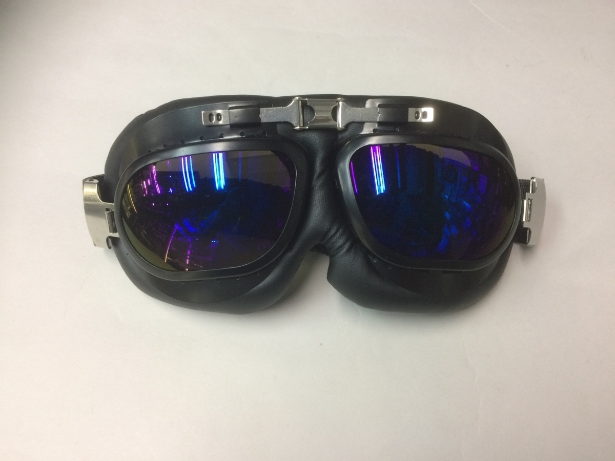 ビンテージゴーグル DX-12 ブラック/ブラック ブルーミラーレンズ拍卖