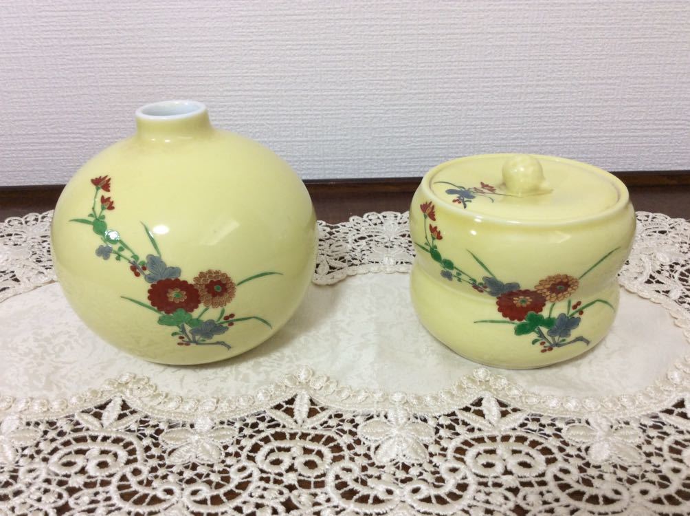 中古一輪挿し花瓶と香炉セット拍卖
