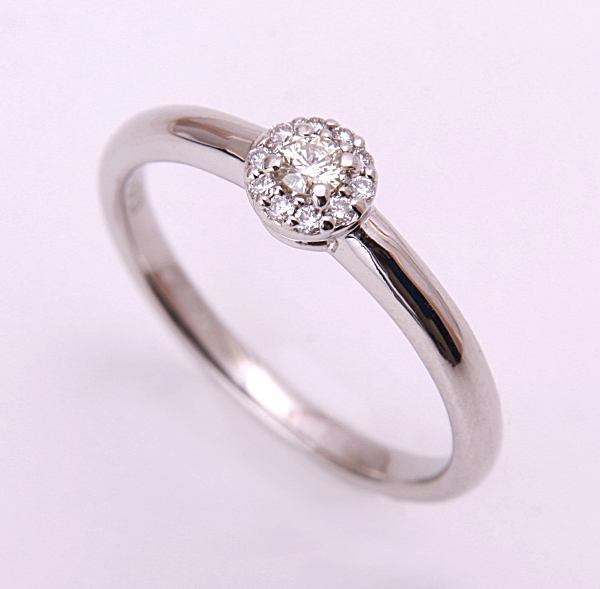 《質屋》スタージュエリー★Pt950天然ダイアモンドデザインリング★C-5336拍卖