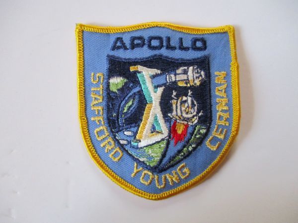 【送料無料】80s アポロ計画『アポロ10号』APOLLO STAFFORD刺繍ワッペン/パッチUSAアップリケ宇宙飛行士ロケットJAXAF計画 宇宙船 U1拍卖