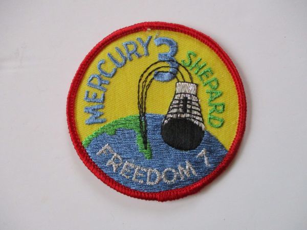 【送料無料】80s マーキュリー・レッドストーン3号『MERCURY3』FREEDOM7刺繍ワッペン/飛行記念バッジ アップリケ フリーダム7 U1拍卖