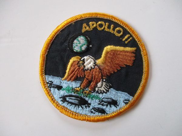 【送料無料】80s アポロ計画『アポロ11号』APOLLO11 刺繍ワッペン/ミッション徽章パッチUSAアップリケ宇宙飛行士ロケット宇宙船 U1拍卖