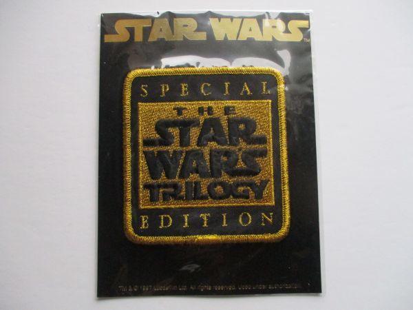 【送料無料】90s スター・ウォーズ トリロジー『STAR WARS TRILOGY』刺繍ワッペン/パッチUSAアップリケ宇宙SF映画ジョージ・ルーカス U3拍卖
