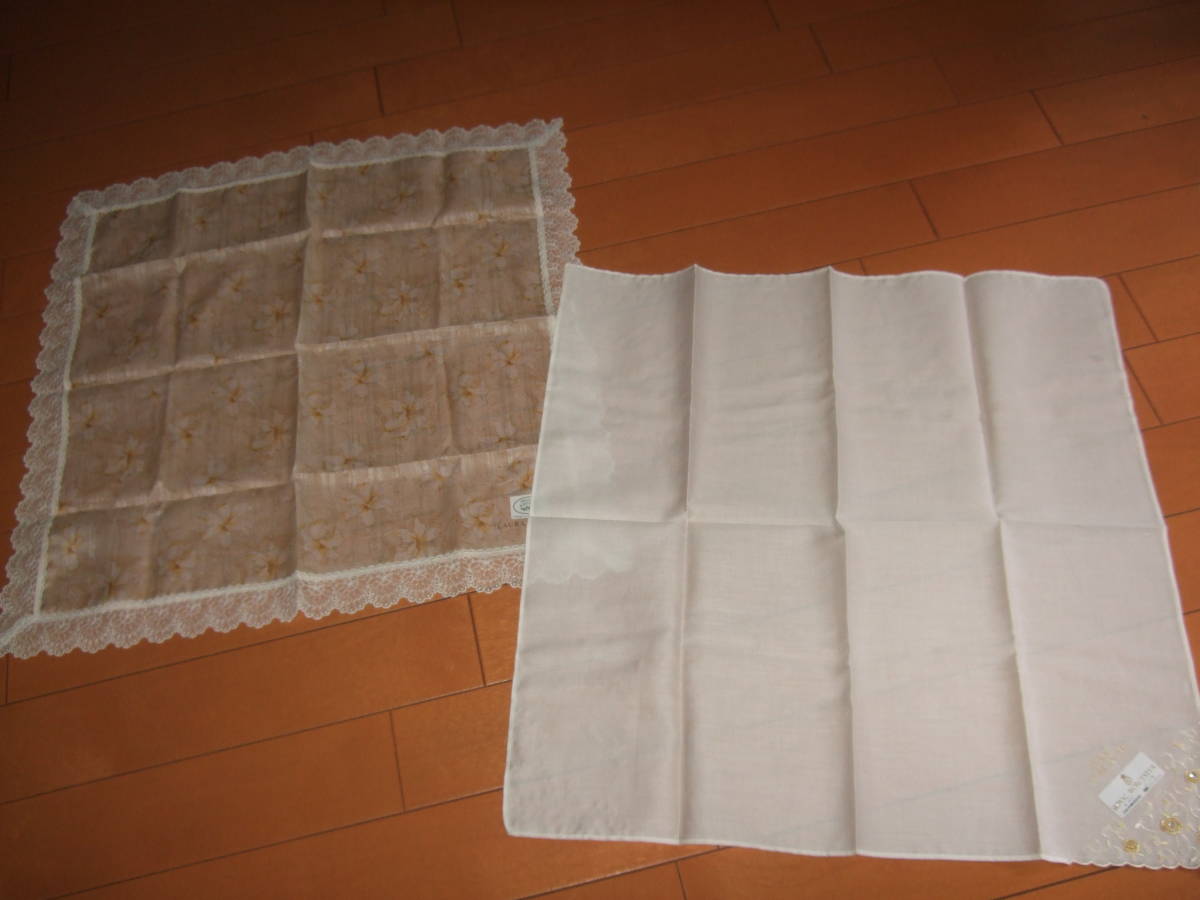 新品送料込み即決☆ROYAL WORCESTER・ローラアシュレイ ハンカチ2枚セット☆拍卖