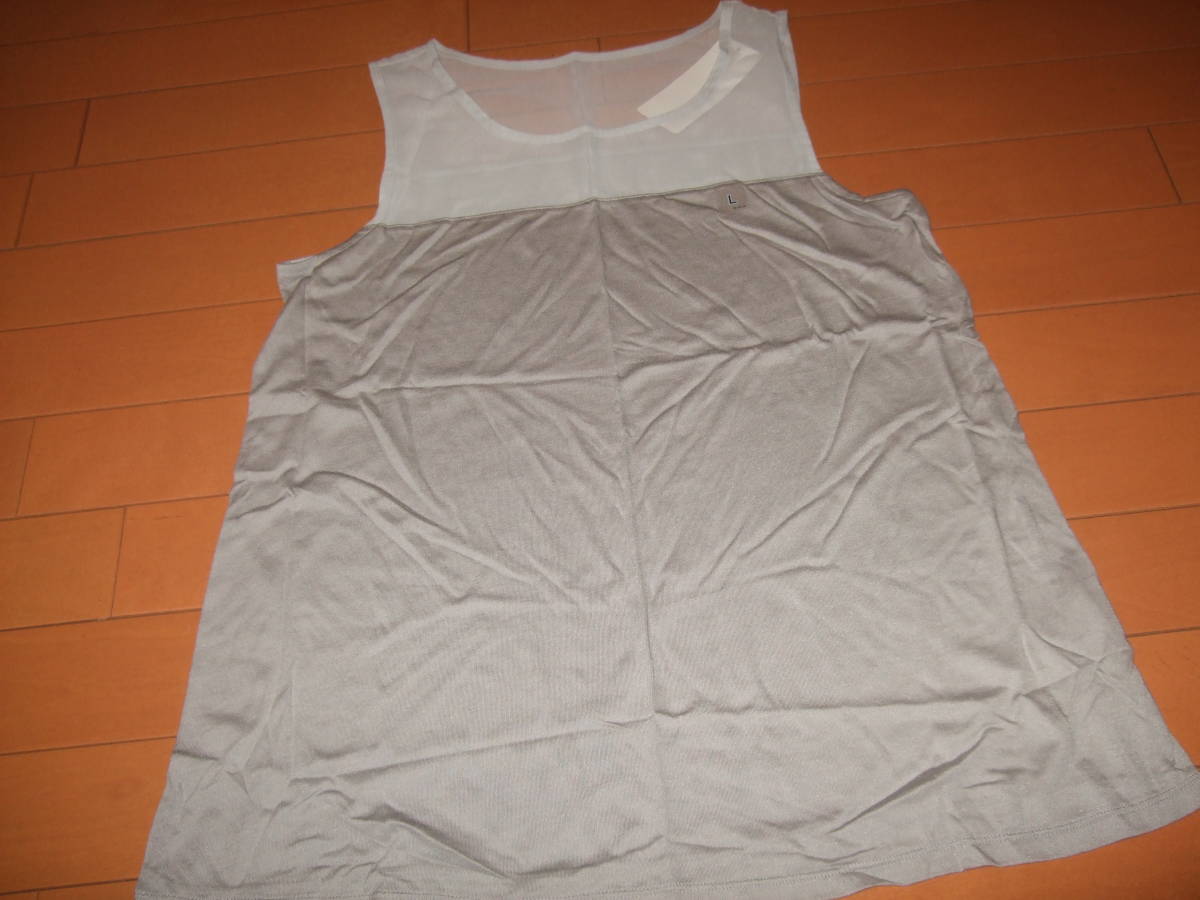 新品タグ付送料込即決☆ユニクロ コンビネーションタンクトップ☆サイズL グレー拍卖