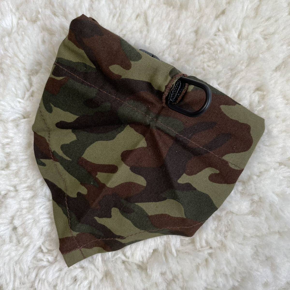 ★同梱お得★バンダナ付きワンタッチ首輪・超小型犬-№6・迷彩柄♪拍卖