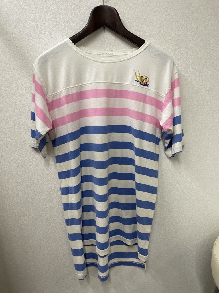 送料無料!TSUMORICHISATO(ツモリチサト/ワコール) 綿100%/ボーダー/シンクロ/カットソー/Tシャツ☆サイズM拍卖