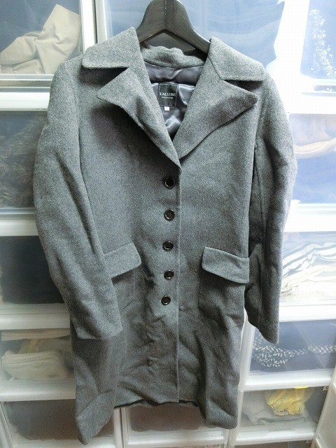 L'ALLURE ウール コート 36 グレー #08-020-540-1180-3-0 ラリュール拍卖