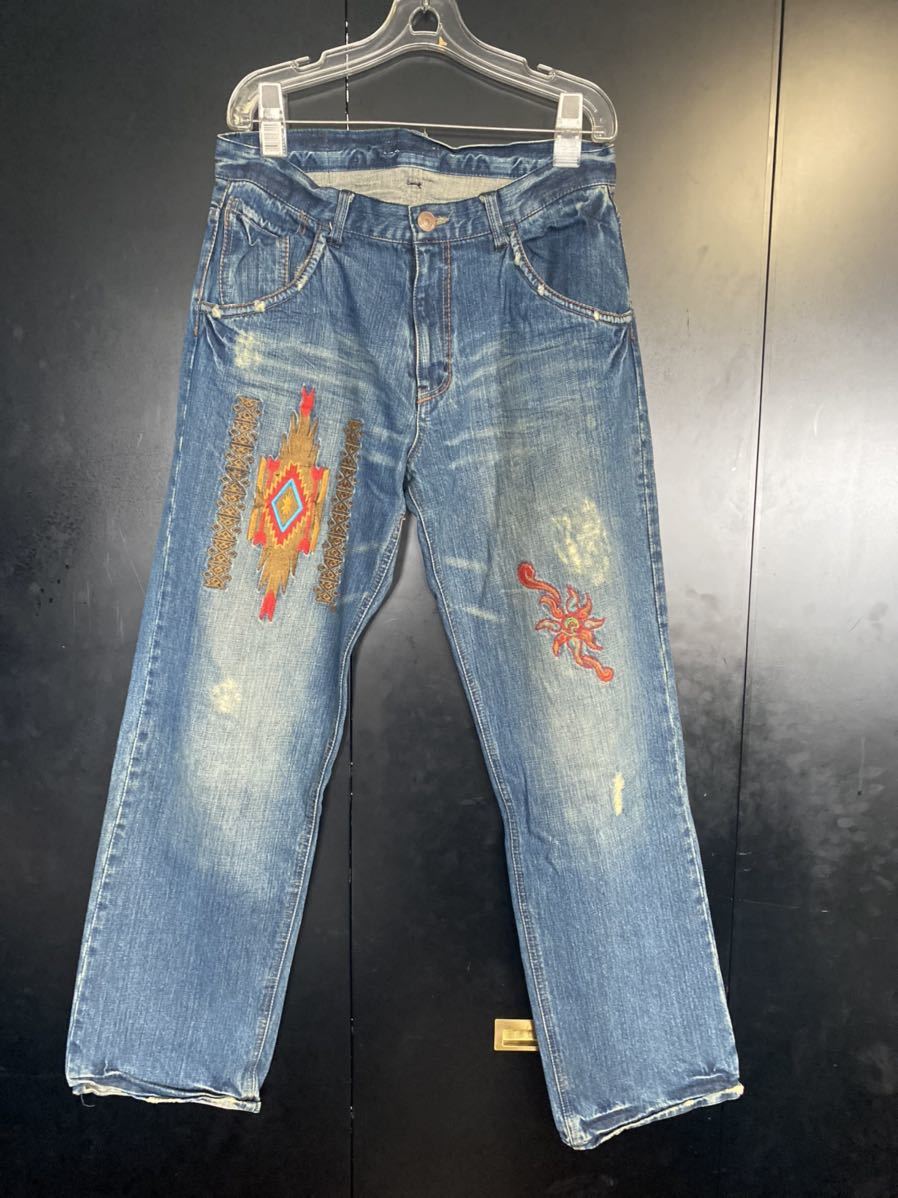 カスタムダメージジーンズ ヴィンテージ グランジジーンズ グランジデニム 拍卖