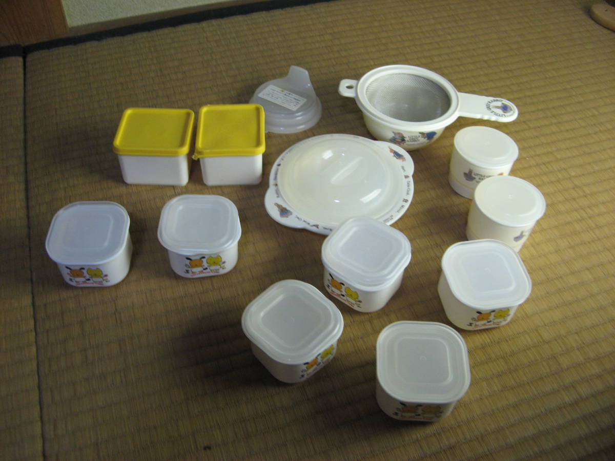 赤ちゃん 容器 セット 食器  同梱手渡し可 他にも赤ちゃん皿など出していますご一緒にいかが。拍卖