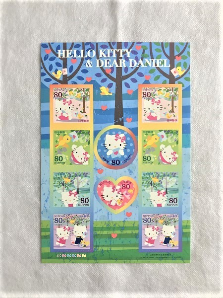 未使用 切手 シール ハローキティ HELLO KITTY&DEAR DANIEL 80円10枚1シート 額面800円/グリーティング/サンリオ/キティちゃん/ダニエル/9拍卖