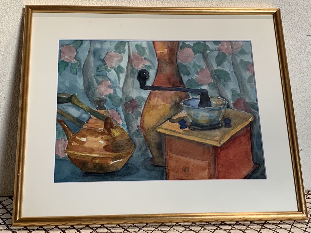 ◆真作 水彩画 2面画◆A-1227拍卖