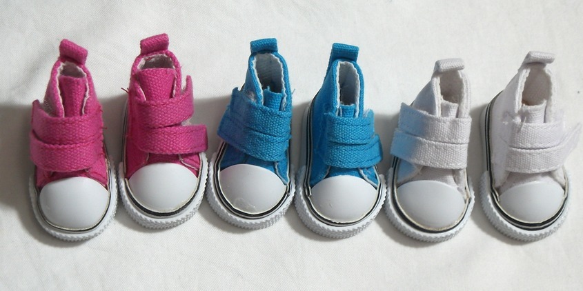 ドール用シューズ 3ペアセット 靴 ピンク ブルー ホワイト拍卖