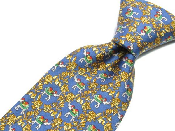 fil a fil(フィルアフィル) シルクネクタイ 象柄 フランス製 951824C131R26拍卖