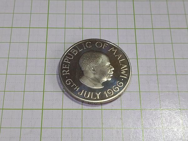 マラウィ プルーフ1クラウン硬貨 約28,5g 1966年 硬貨 コイン 拍卖