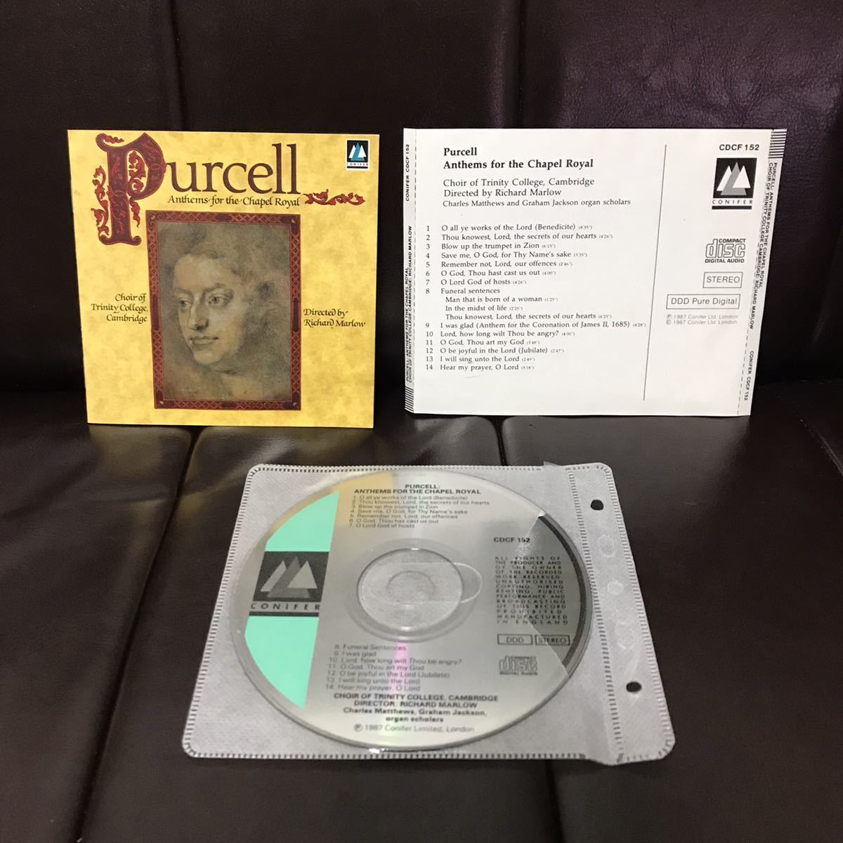 ケース無し PURCELL : ANTHEMS FOR THE CHAPEL ROYAL CHOIR OF TRINITY COLLEGE CAMBRIDGE : RICHARD MARLOW CD拍卖