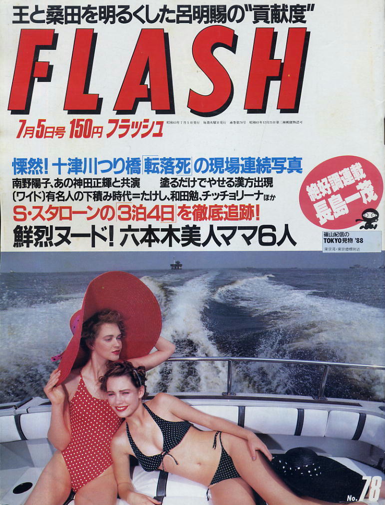 ★【フラッシュ】★078★S63.07.05★ 南野陽子 後藤久美子 ハマコー 神保美喜 長島一茂拍卖