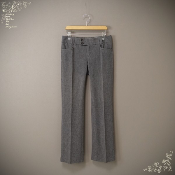 美品*Banana Republic/バナナリパブリック/4/11号相当/センタープレスストレートパンツ/グレー/灰色/シンプル/定番/上品/通勤/デイリー拍卖