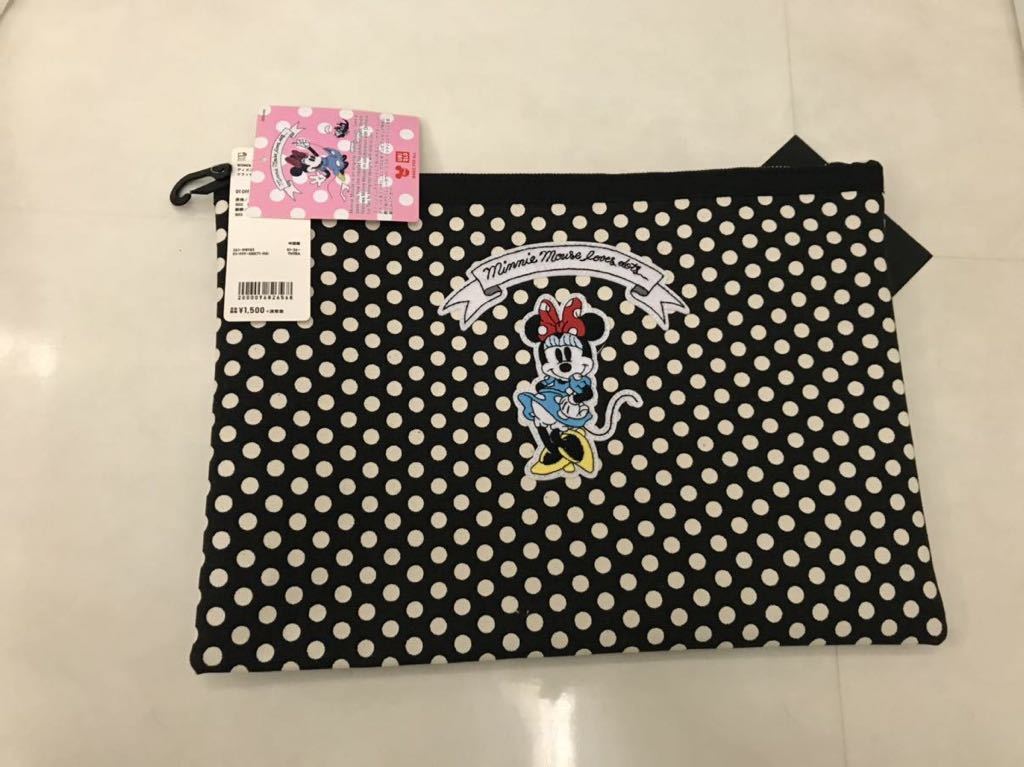 新品 ユニクロ ディズニー クラッチバック ドット 拍卖